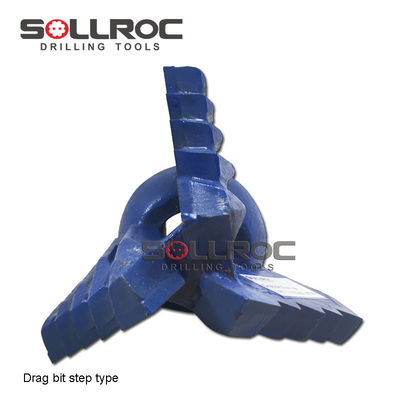 3 1/2 'API REG 190mm 3 উইংস স্টেপ ড্র্যাগ বিটস কয়লা খনির জন্য